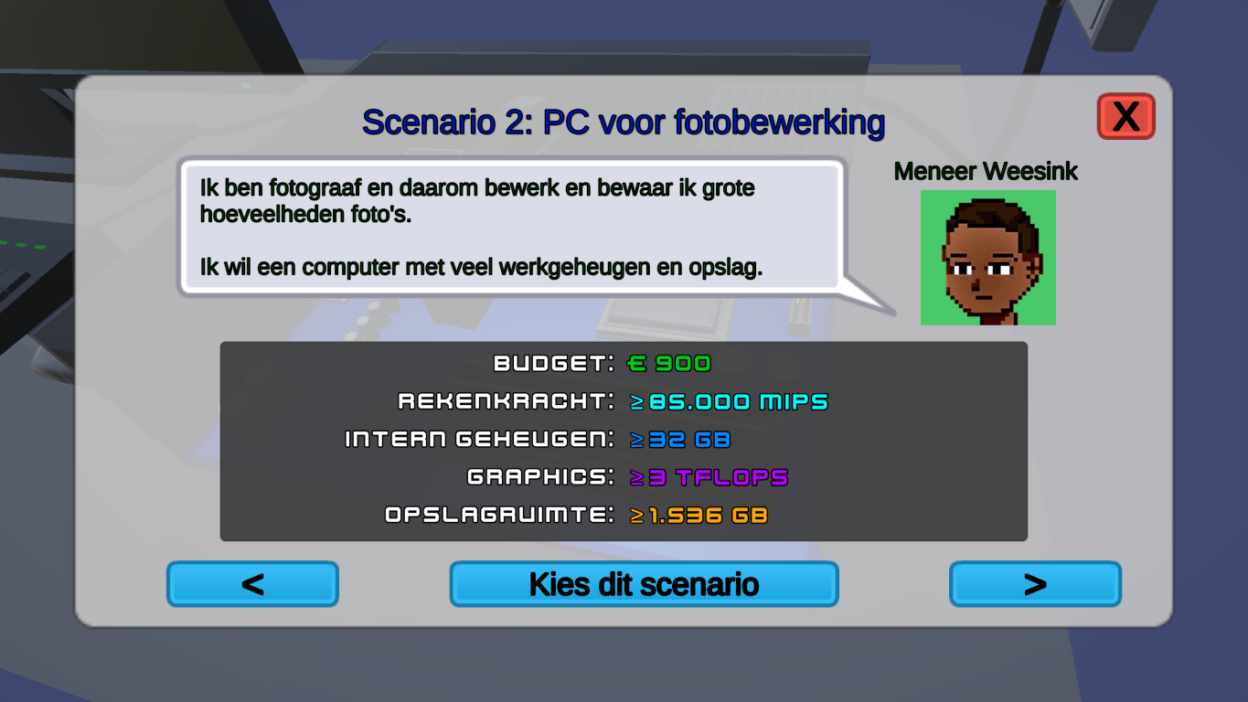 Scenarioscherm